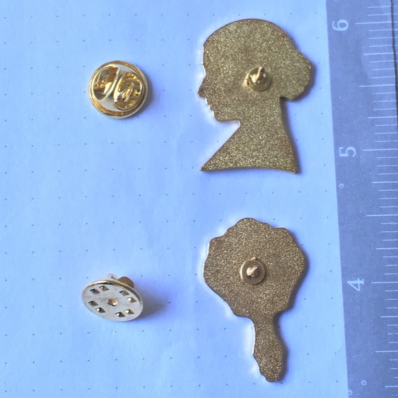 Two enamel pin set, profile & looking glass quotes - Picture 4 of 4